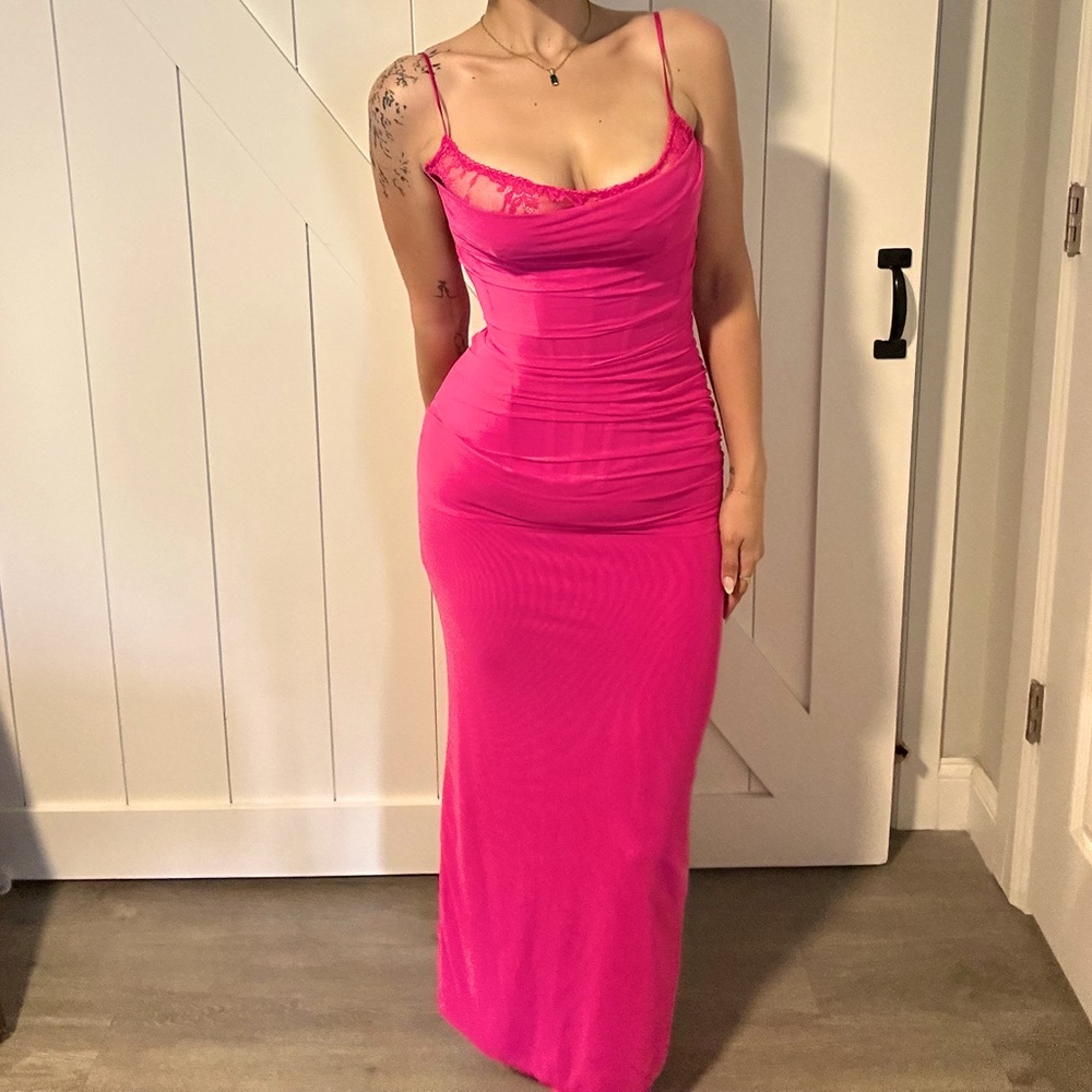 House of CB Nalini Mesh Corset Dress